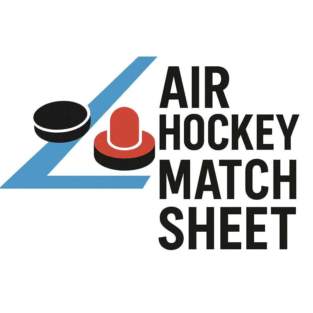 Air Hockey Match Sheet Logo